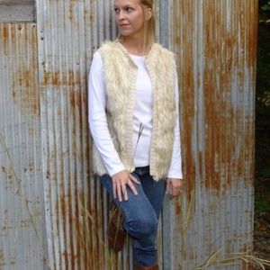 Cream Fur Vest